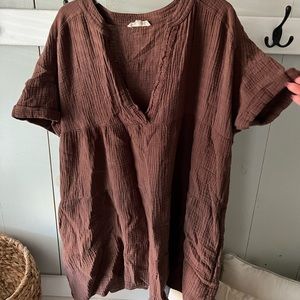 Brown oversized dress